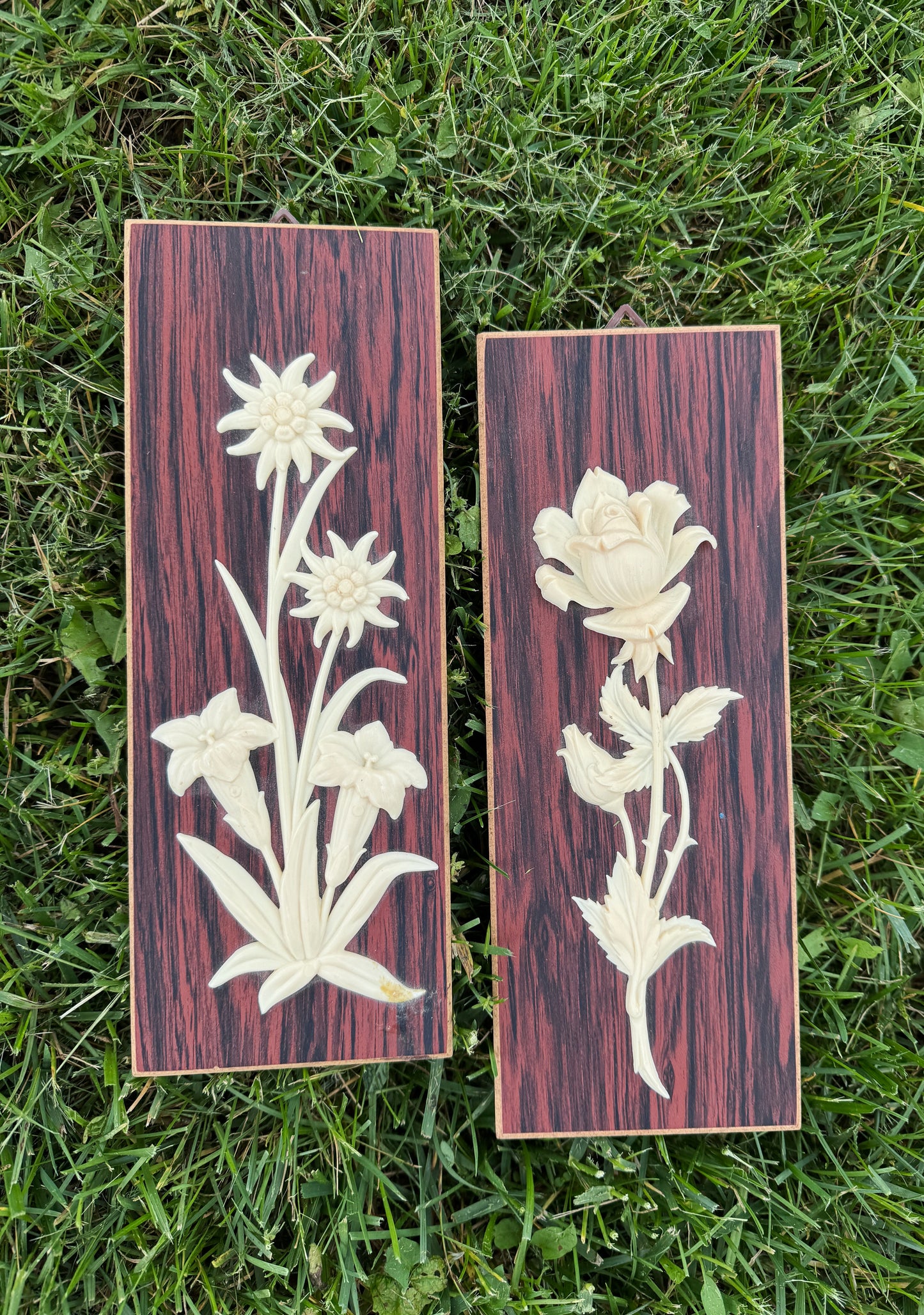 Set of Wood Flowers