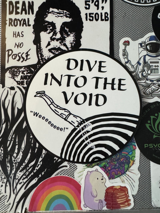 "Dive Into the Void" Sticker