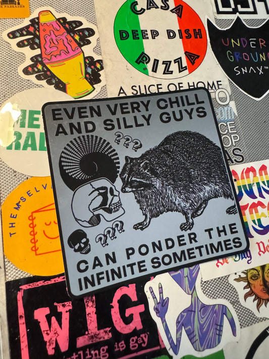 "Ponder the Infinite" Chrome Sticker