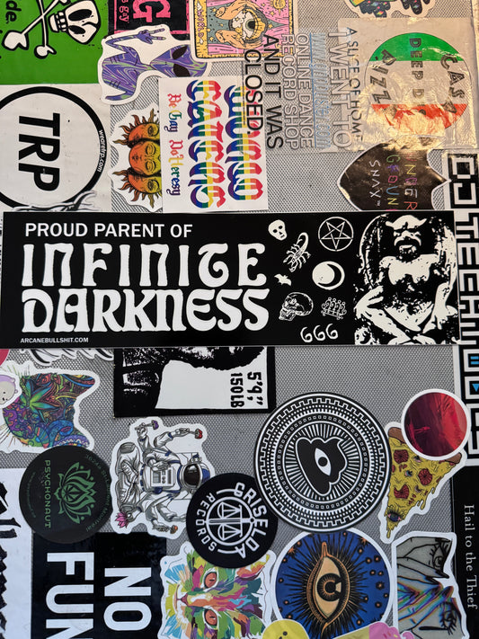 "Infinite Darkness" Glow In the Dark Bumper Sticker